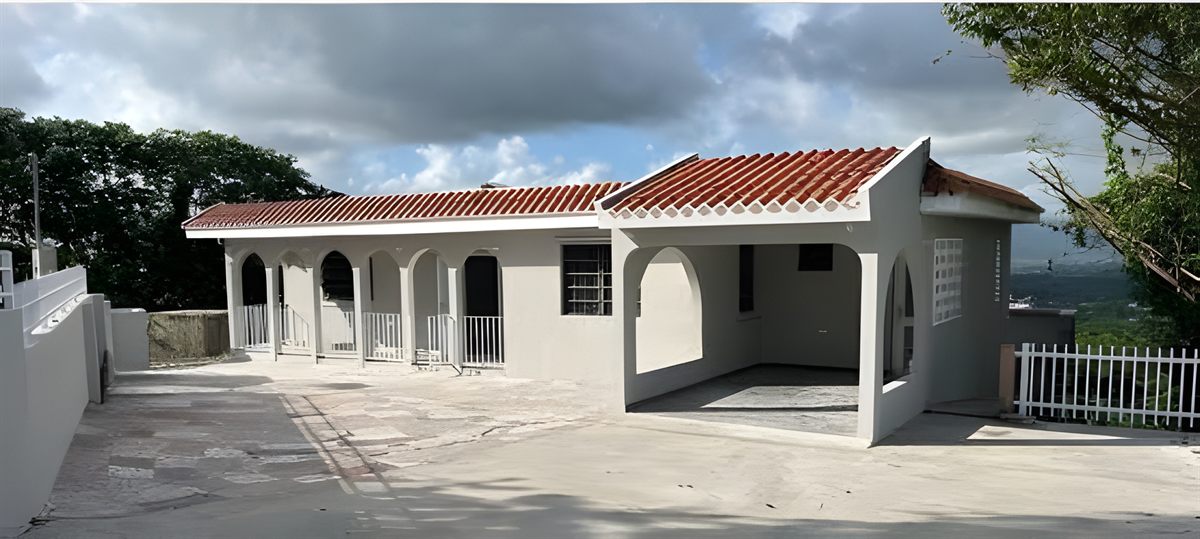 La casa como se ve en el anuncio: pintada y arreglada